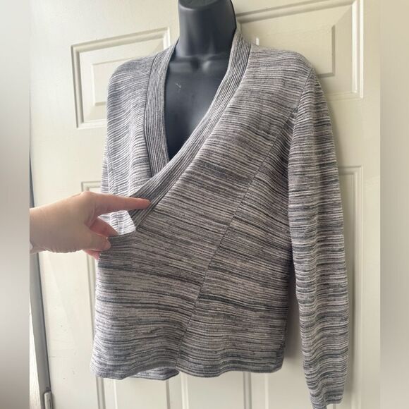 Eileen Fisher Maple Oat Tencel Organic Cotton Notch Collar Cardigan  Size M - Picture 9 of 12